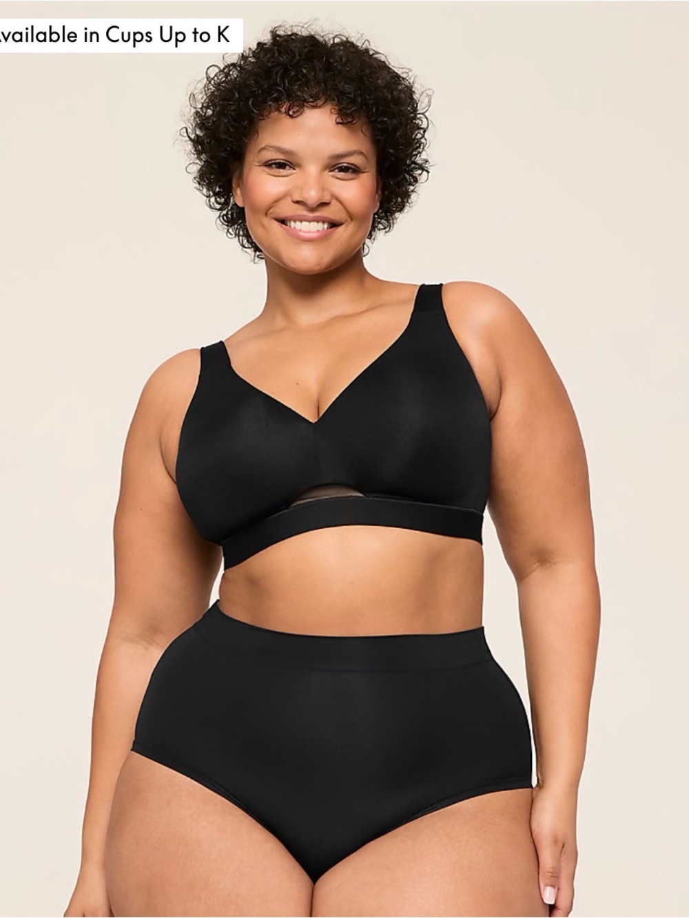 Cacique Comfort Bliss Lightly Lined Wireless Bra, Black, Size 40G
